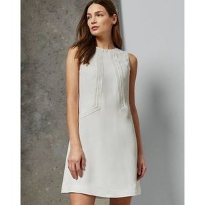 Ted Baker Lace Detail Tunic Dress - 0, Ivory